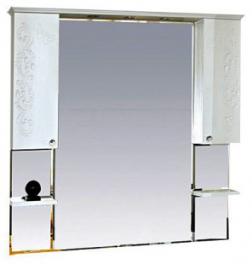 Зеркальный шкаф Вирджиния 105 венге/белый Misty