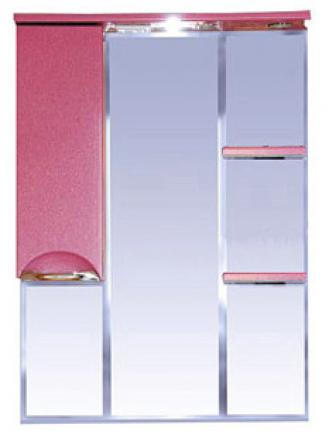 Зеркальный шкаф Жасмин 75 L розовый Misty