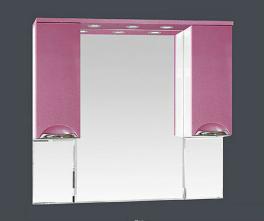 Зеркальный шкаф Жасмин 105 розовый Misty